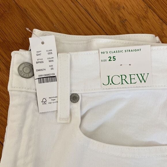 J. Crew '90s classic straight-fit jean in white wash* - Picture 6 of 8